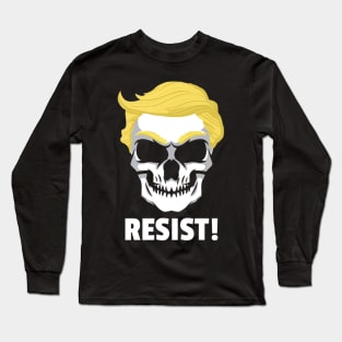 AntiTrump Resist Skull Long Sleeve T-Shirt